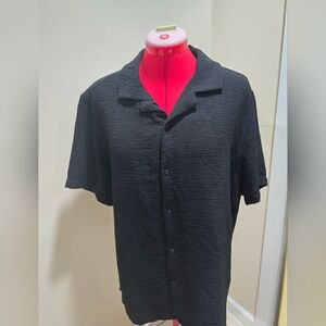 Cactus Man Black Textured Shirt